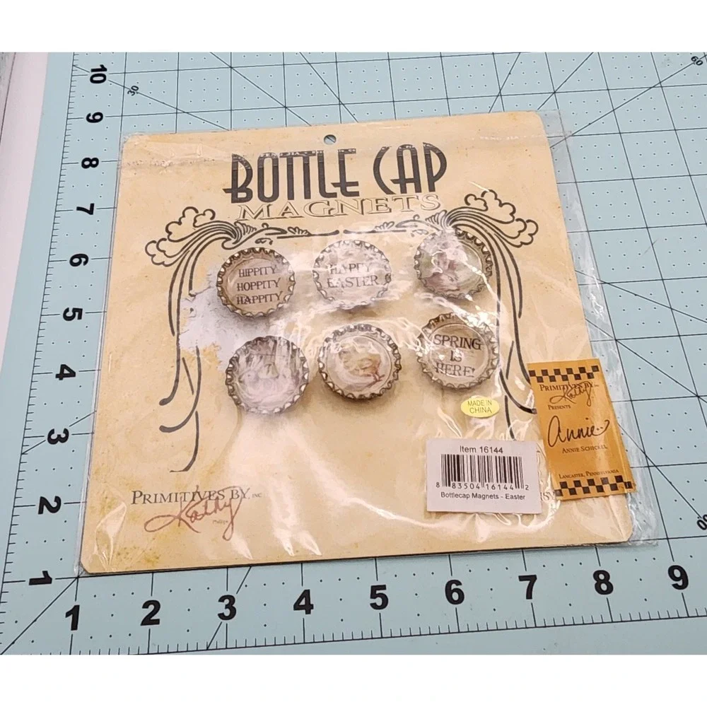 Primitives By Kelly Bottle Cap Magnets Vintage Easter‎